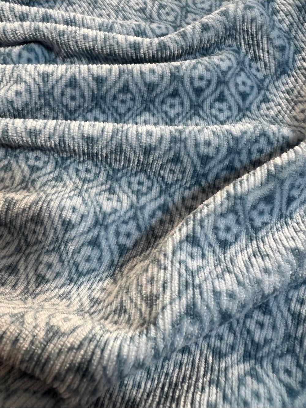 Ruched Blue Crop Top Long Sleeve Button Front Y2K Coquette Soft Stretch L - Picture 7 of 10